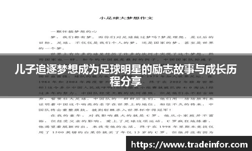儿子追逐梦想成为足球明星的励志故事与成长历程分享